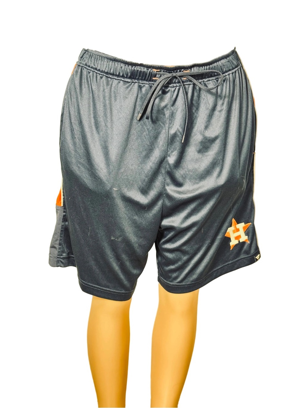 Fanatics Houston Astros MLB Navy/Orange Drawstring Shorts w/ Side Panels 2XL
